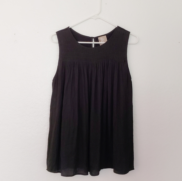 Dolan left of coast black shirred sleeveless top - Picture 5 of 8